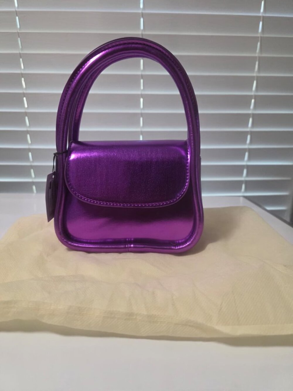 By Moda Metallic Mini Phoebebag Purple Porvair | NWT
